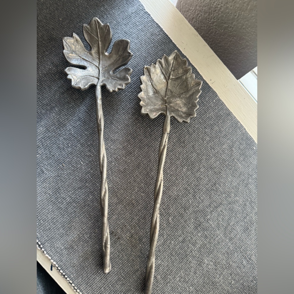 Charming Leaf & Twig Salad Servers